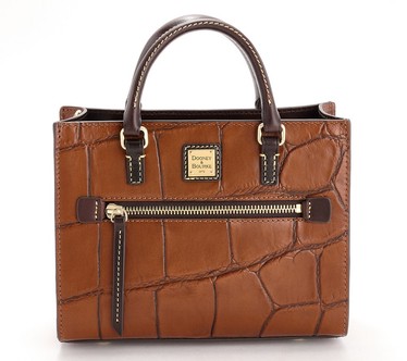 Dooney & Bourke Leather Croco Janine Mini Zip Satchel