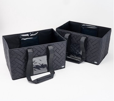 Lug Carryall Set of 2 Quilted Storage Totes - Gallop 2