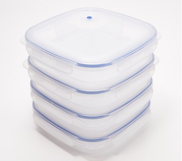 LocknLock Set of 4 Divider Plates with Vented Locking Lids