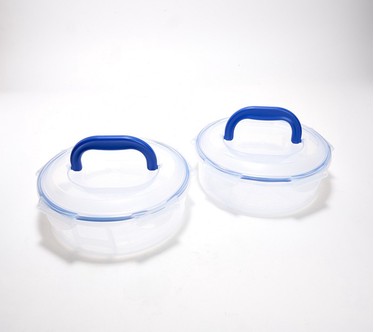 LocknLock Set of 2 Mini Pie Carriers w/ Handle Lids
