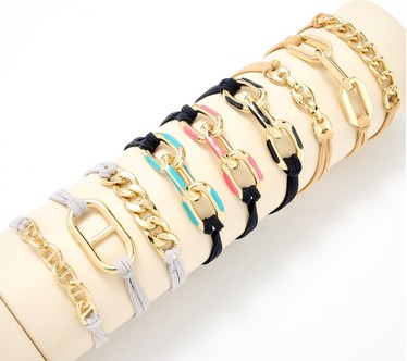 Maya J Jewelry Set of 9 Designer Hair Tie Bracelets