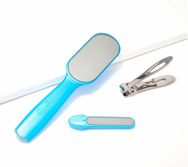 Spa-Rific Laser Etched Mani-Pedi File with Nail Clipper