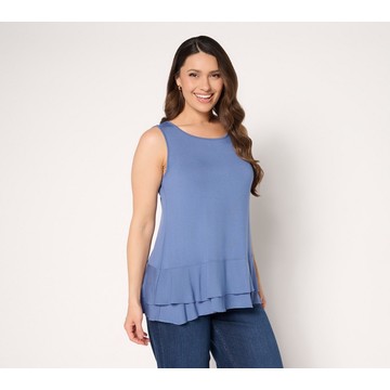 LOGO Layers by Lori Goldstein Regular Knit Tiered Hem Tank