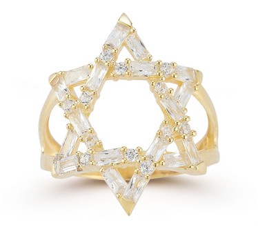 Sterlina Silver Open Work Star of David Ring, Sterling