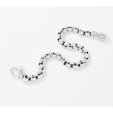 JAI Sterling Silver 5.3mm Round Box Chain Bracelet, 18.2g