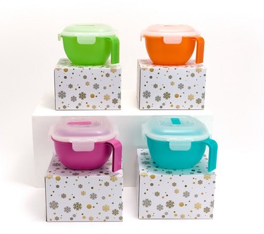 LocknLock S/4 Instant Cook Mugs w/ Vented Lids & Gift Boxes