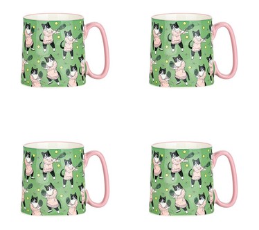 10 Strawberry Street Set of 4 Bella Mug