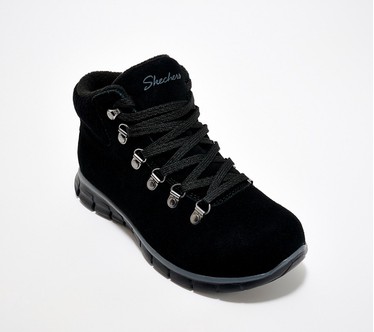 Skechers Synergy Water-Repellent Suede Lace-Up Hiker Boots