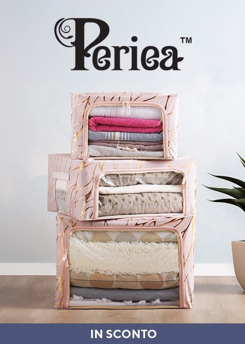 Periea Set 3 contenitori pieghevoli in tessuto