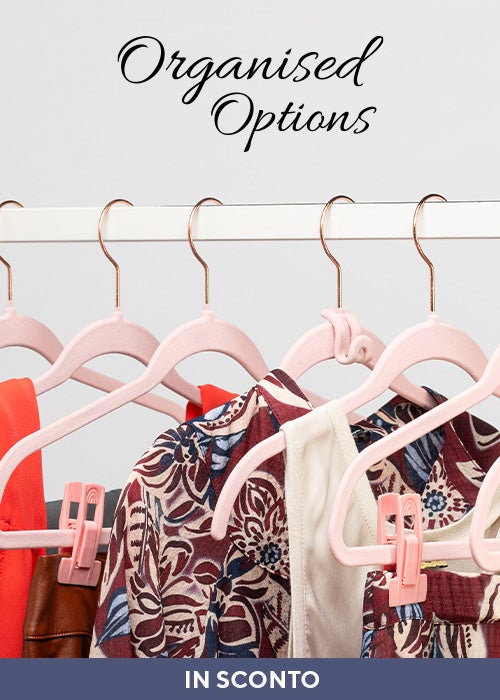 Organised Options Set 75 pezzi con appendini e ganci per maglie e abiti