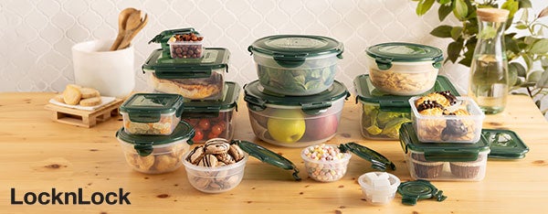 TSV LocknLock set di 14 contenitori 7 quadrati, 7 rotondi