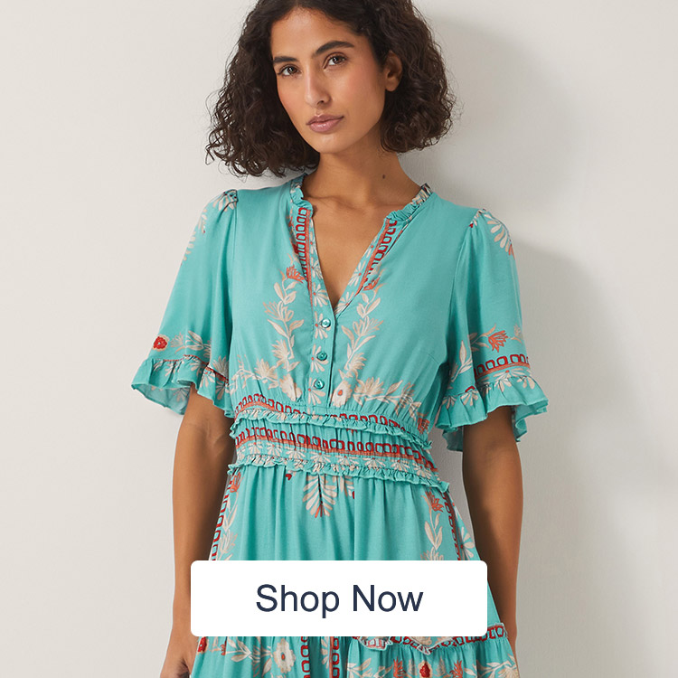 Monsoon Lenora Print Midi Dress