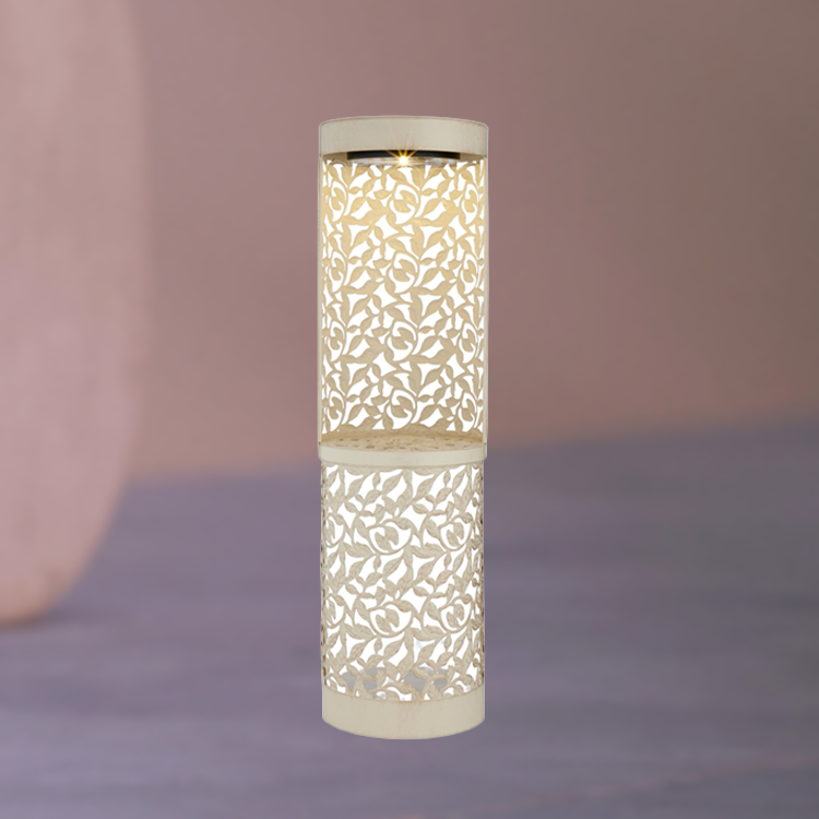Garden Stories Solar Leaf Fretwork Pillar  