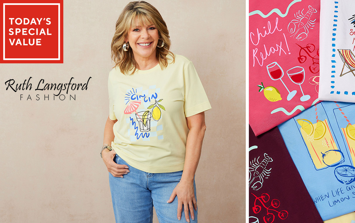 Ruth Langsford Cotton Modal Printed T-shirt