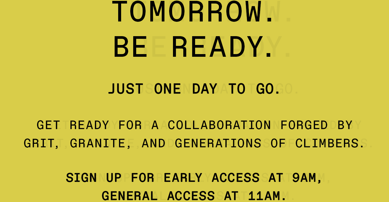 Tomorrow be ready just one day to go