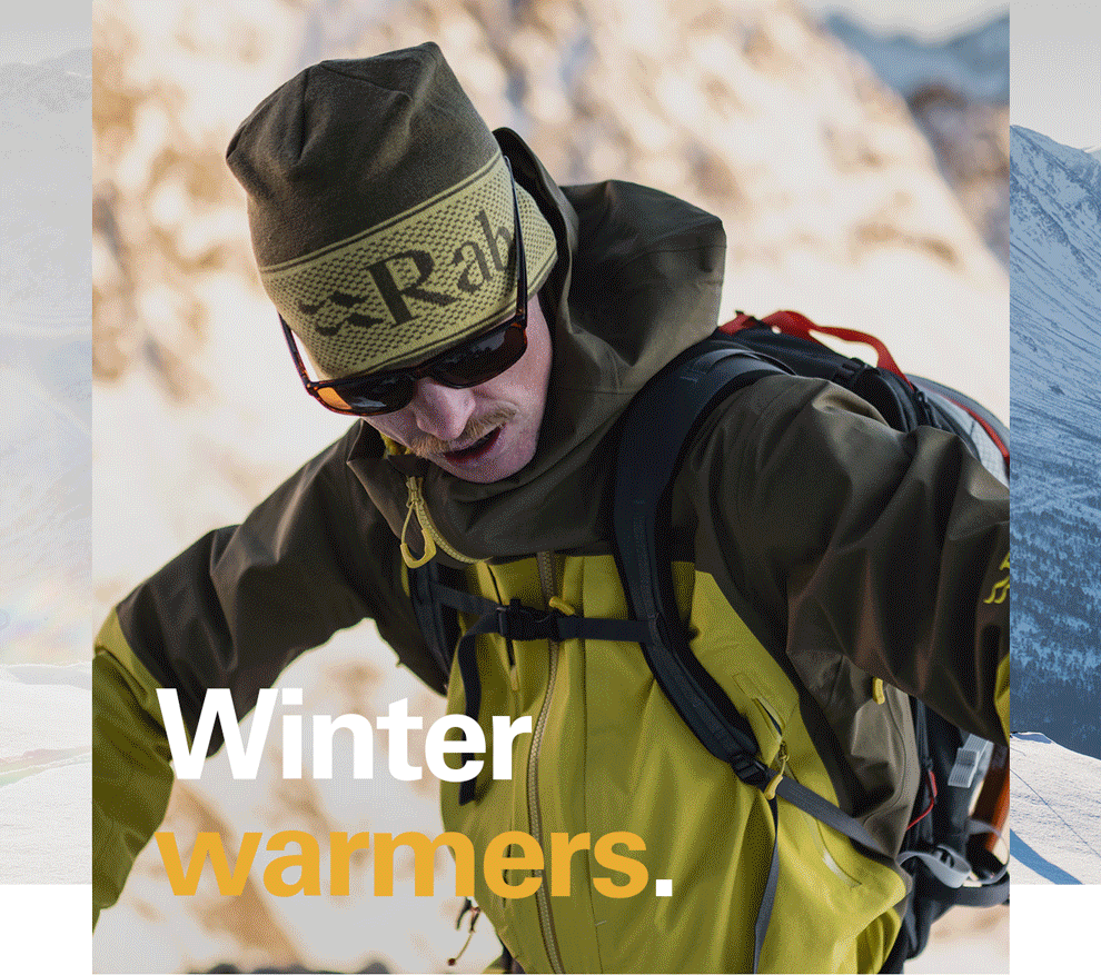 slideshow of athletes in the snowy mountains - Winter Warmers