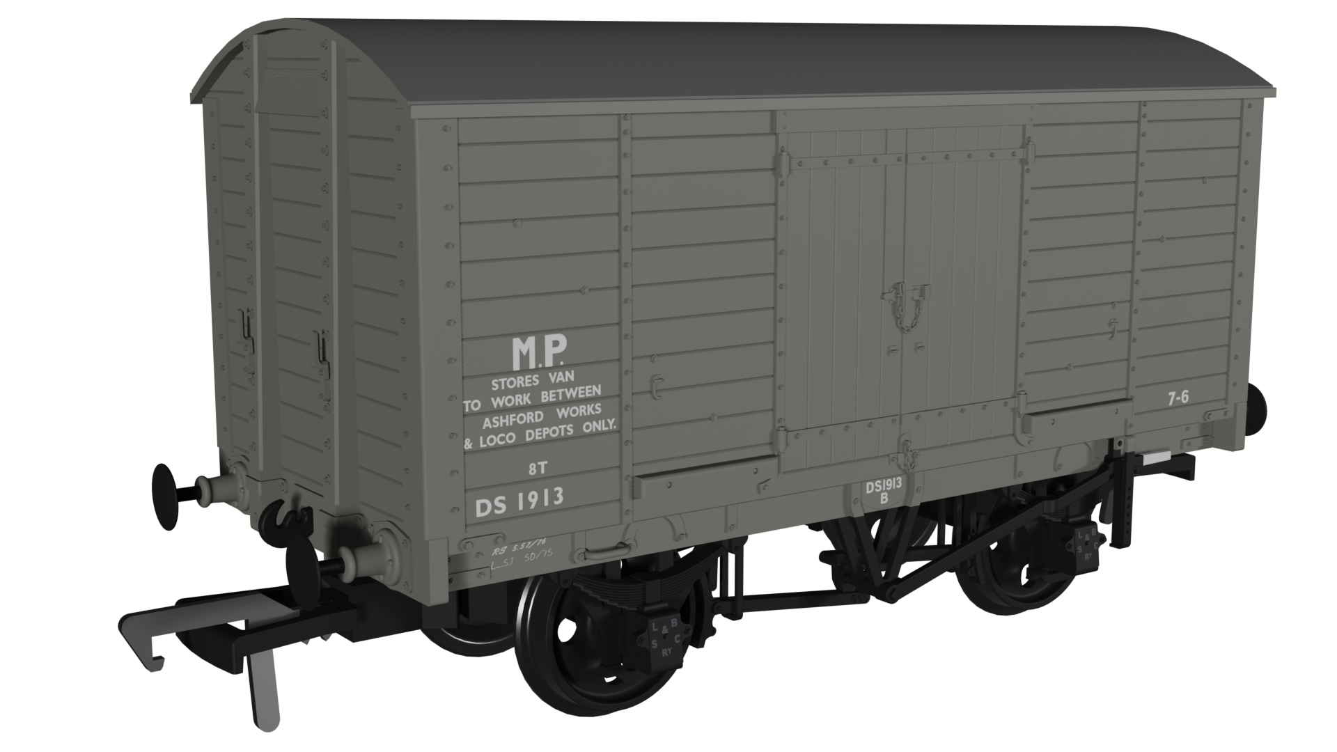 Image of LB&SCR Dia.8-Ton Goods Van BR Departmental No.DS1913