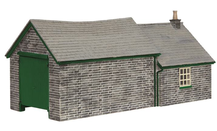 Image of Scenecraft Narrow Gauge (OO9) Stone Shed and Store Green