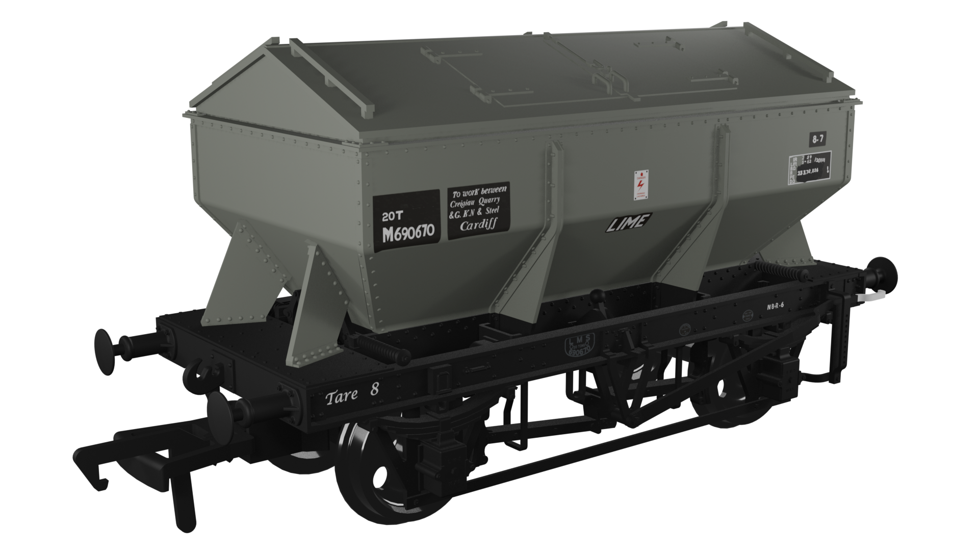 Image of LMS Iron Ore Hopper - BR (Lime) No.M690670