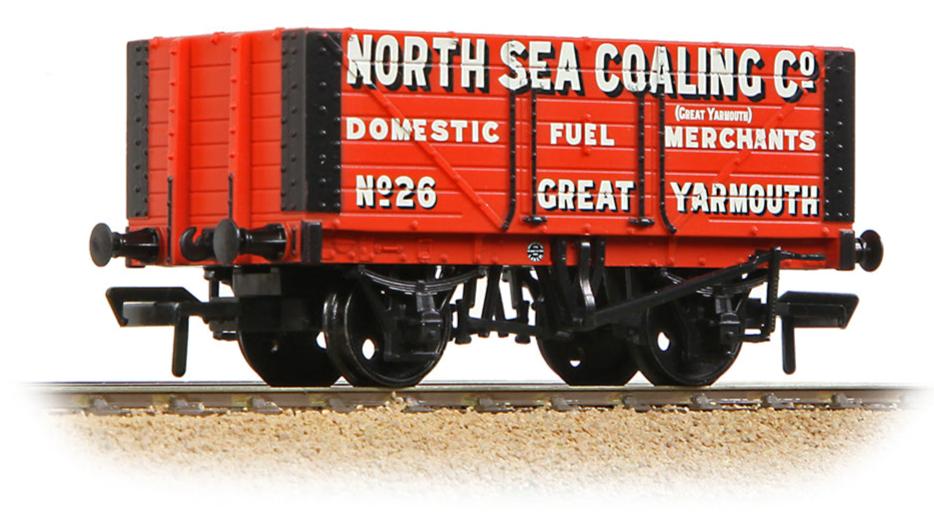 Image of 7 Plank Fixed End Wagon 'North Sea Coaling Co.' Red No.26