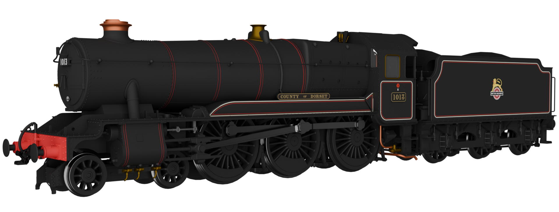 Image of GWR County No.1013 'County of Dorset' BR Lined Black Early Crest Steam Locomotive