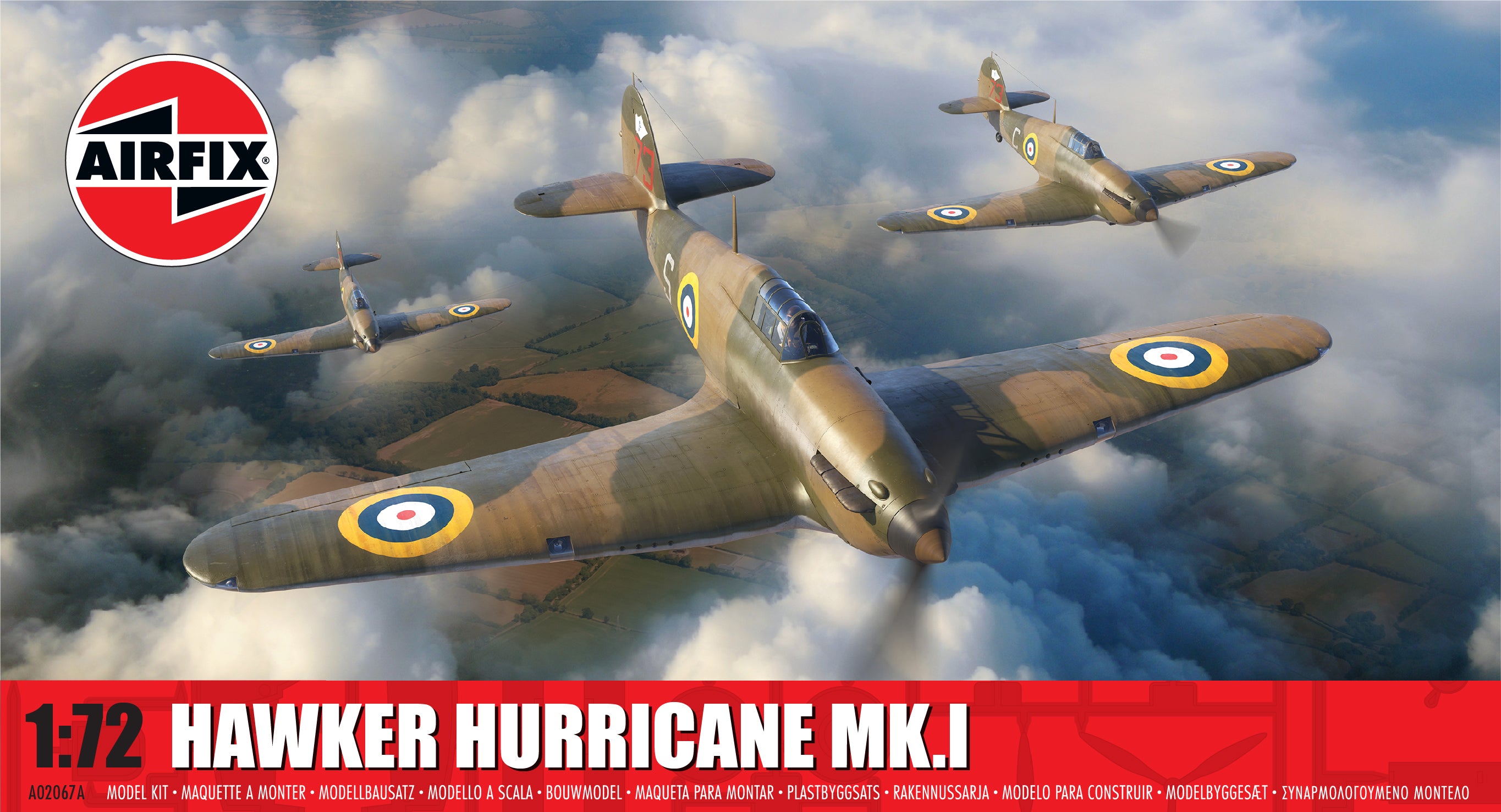 Image of Airfix 1:72 Scale Hawker Hurricane Mk.I Model Kit