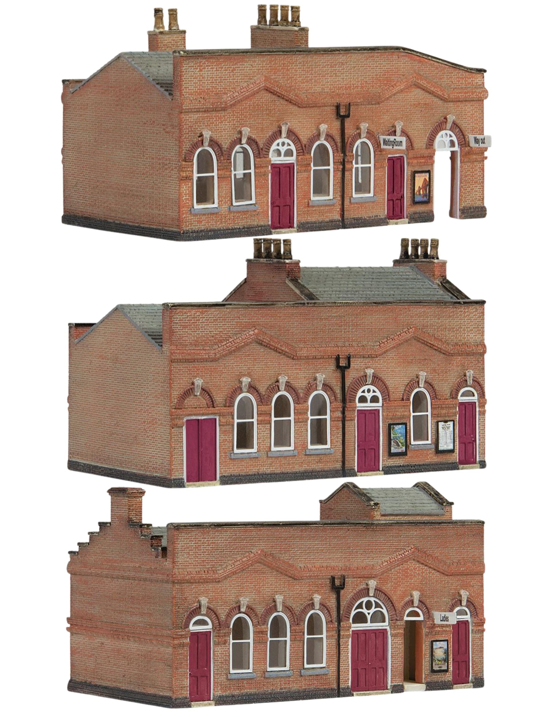 Image of Scenecraft Set of 3 March Station Red Bundle