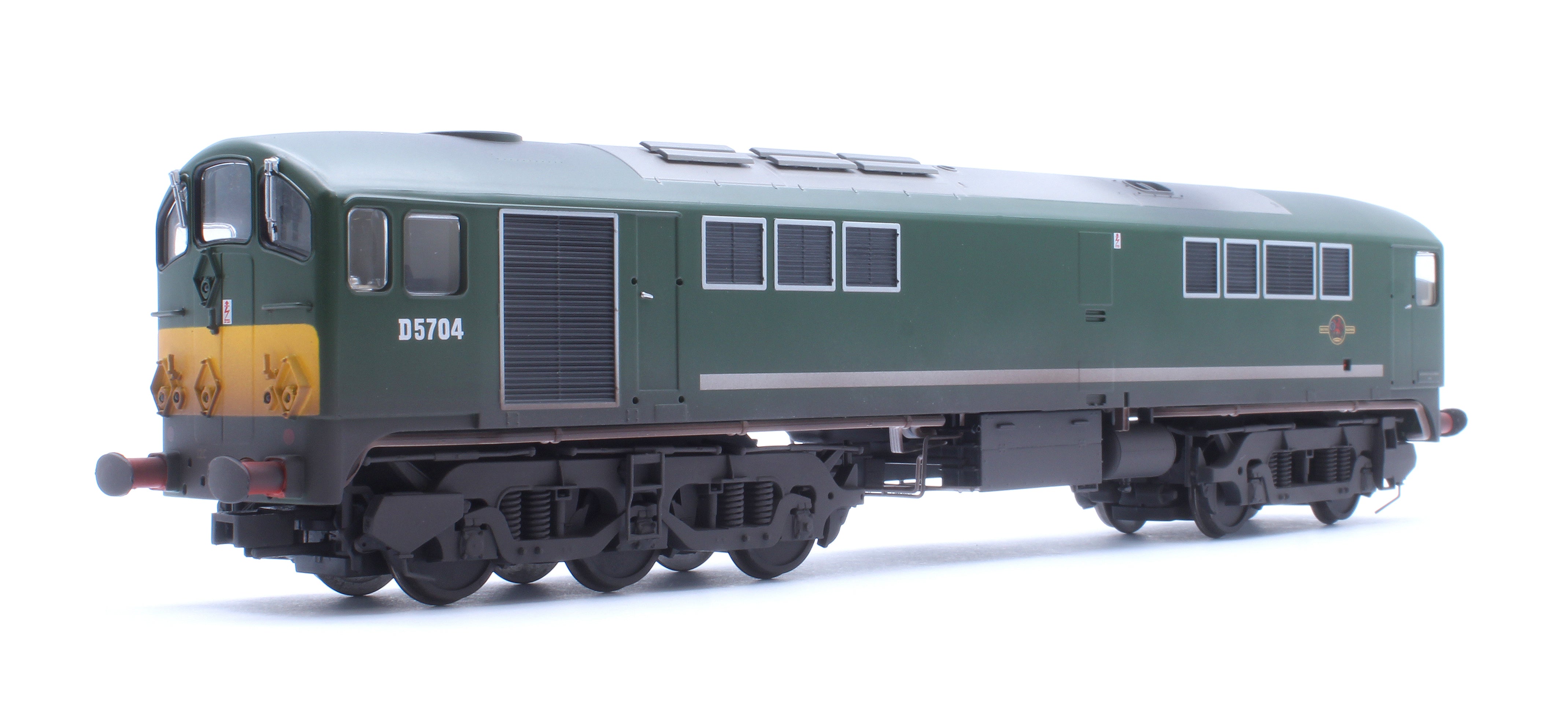 Image of Class 28 Co-Bo BR Green Small Yellow Panels D5704 Diesel Locomotive - DCC Sound & Weathered