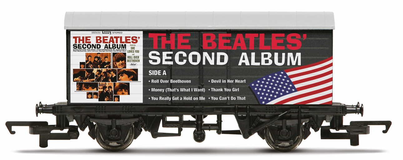 Image of The Beatles Second Album 'With The Beatles' US and UK Album Covers Wagon