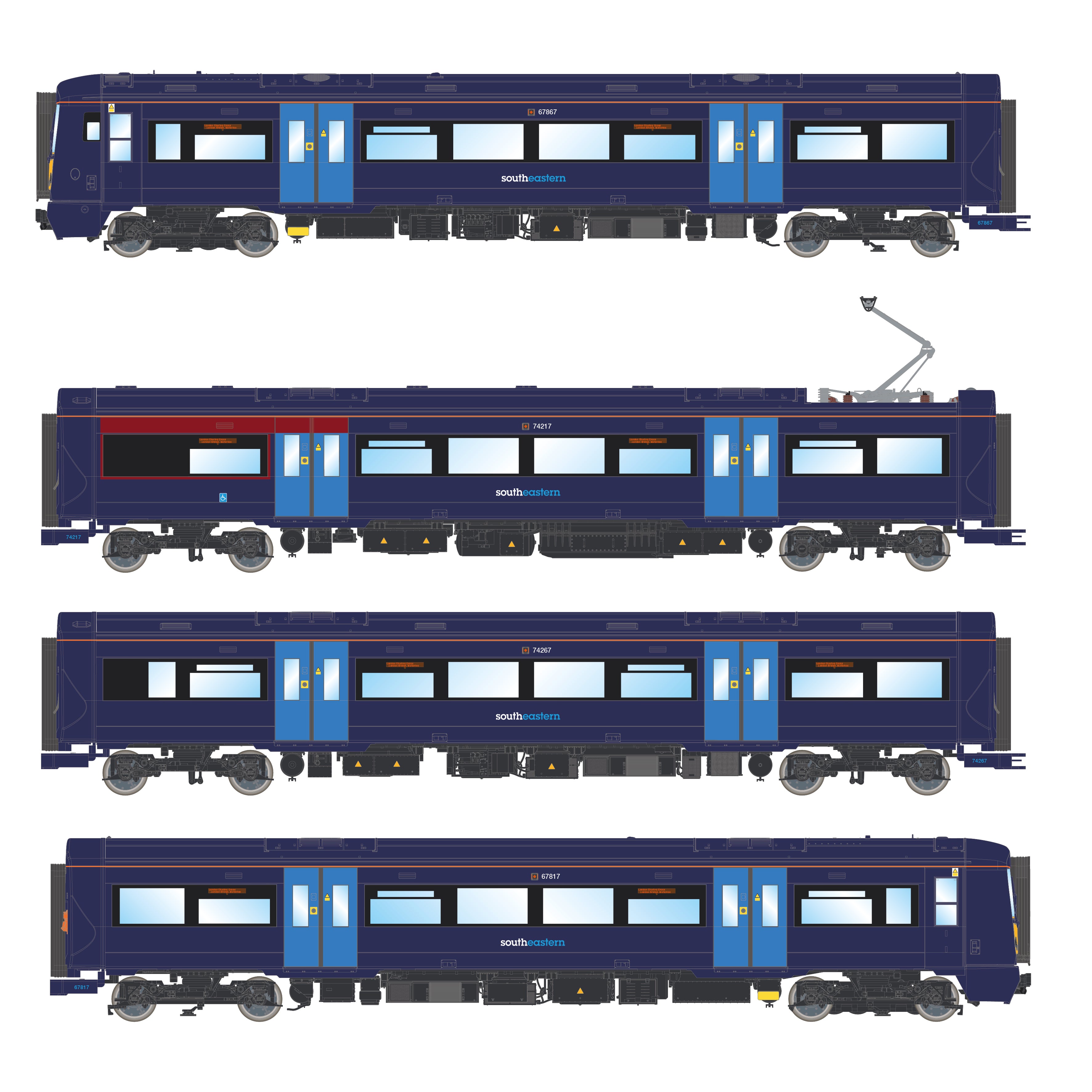 Image of Class 375 'Electrostar' 4-car EMU 375617 SouthEastern Dark Blue