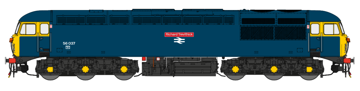 Image of Cavalex OO Gauge Class 56 BR Blue 'Richard Trevithick' No.56037 Diesel Locomotive