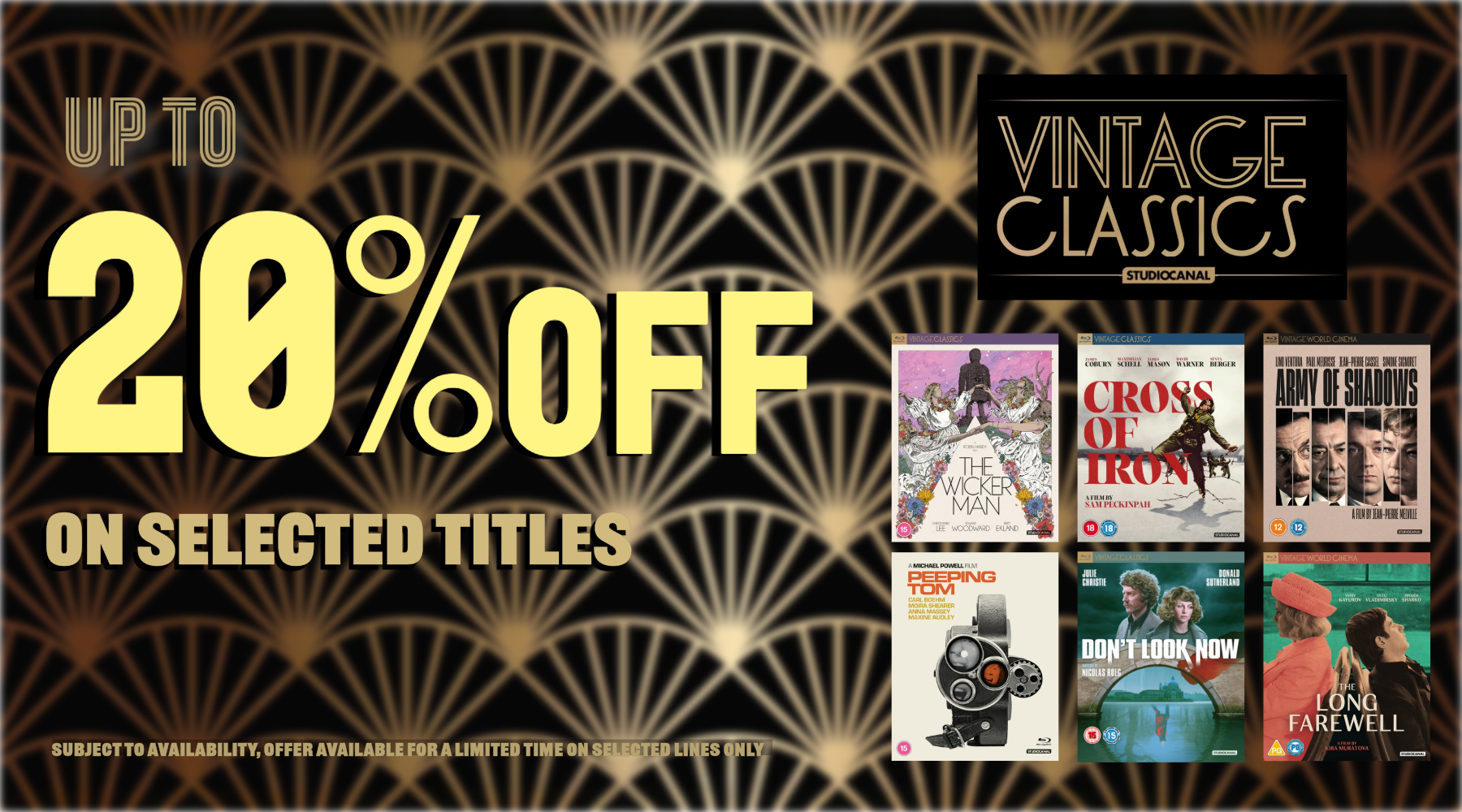 Up to 20% off on selected Vintage Classics Blu-ray and DVD