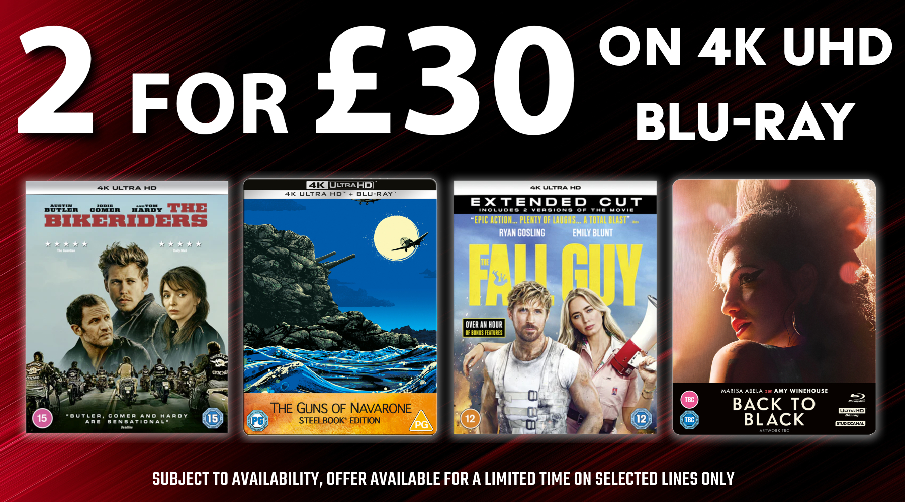 2 for £30 on 4K UHD & Blu-ray