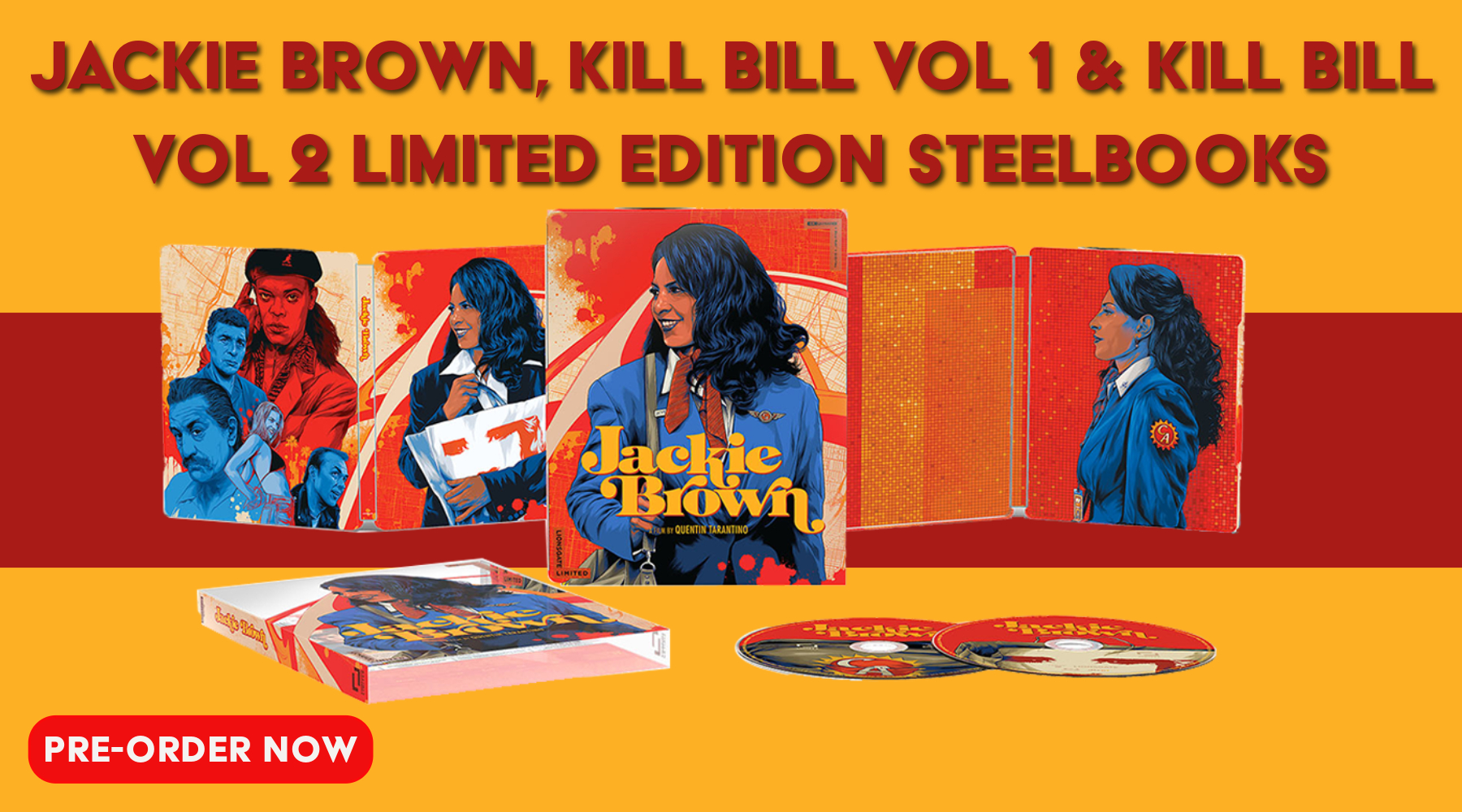 Jackie Brown, Kill Bill Vol 1 & 2 Steelbooks