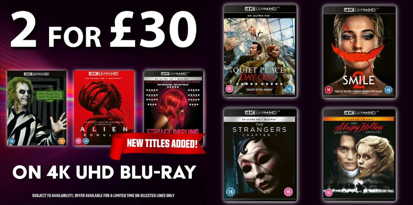 2 for £30 4K Ultra HD Blu-ray