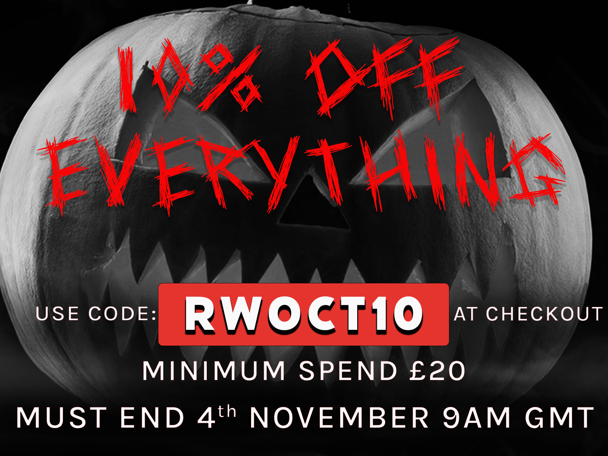 10% Off Everything When You Spend £20 or More. Use Code: <strong> <u>RWOCT10</strong></u><br>Ends 9AM GMT Tuesday!