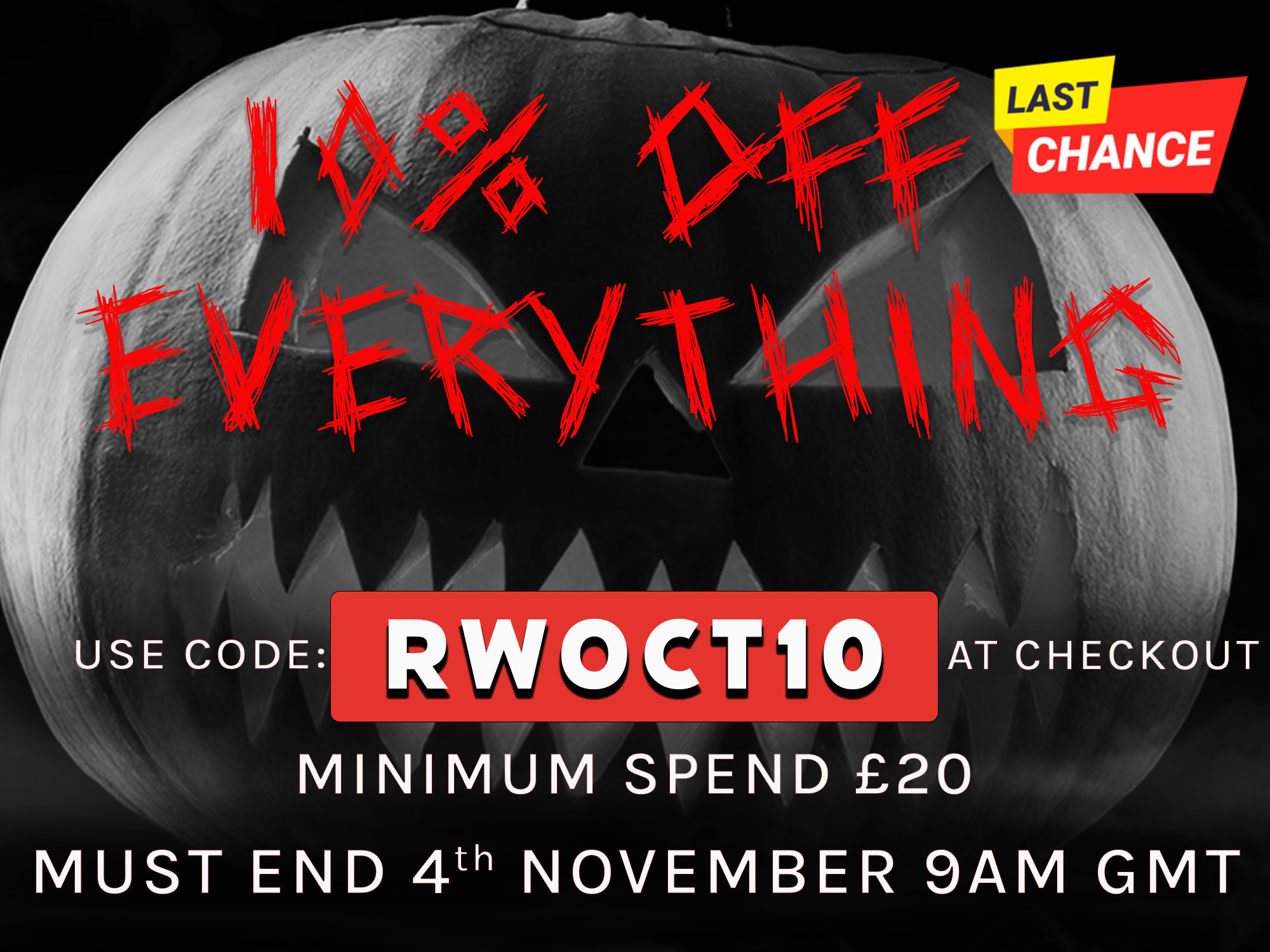 10% Off Everything When You Spend £20 or More. Use Code: <strong> <u>RWOCT10</strong></u><br>Ends 9AM GMT Tuesday!