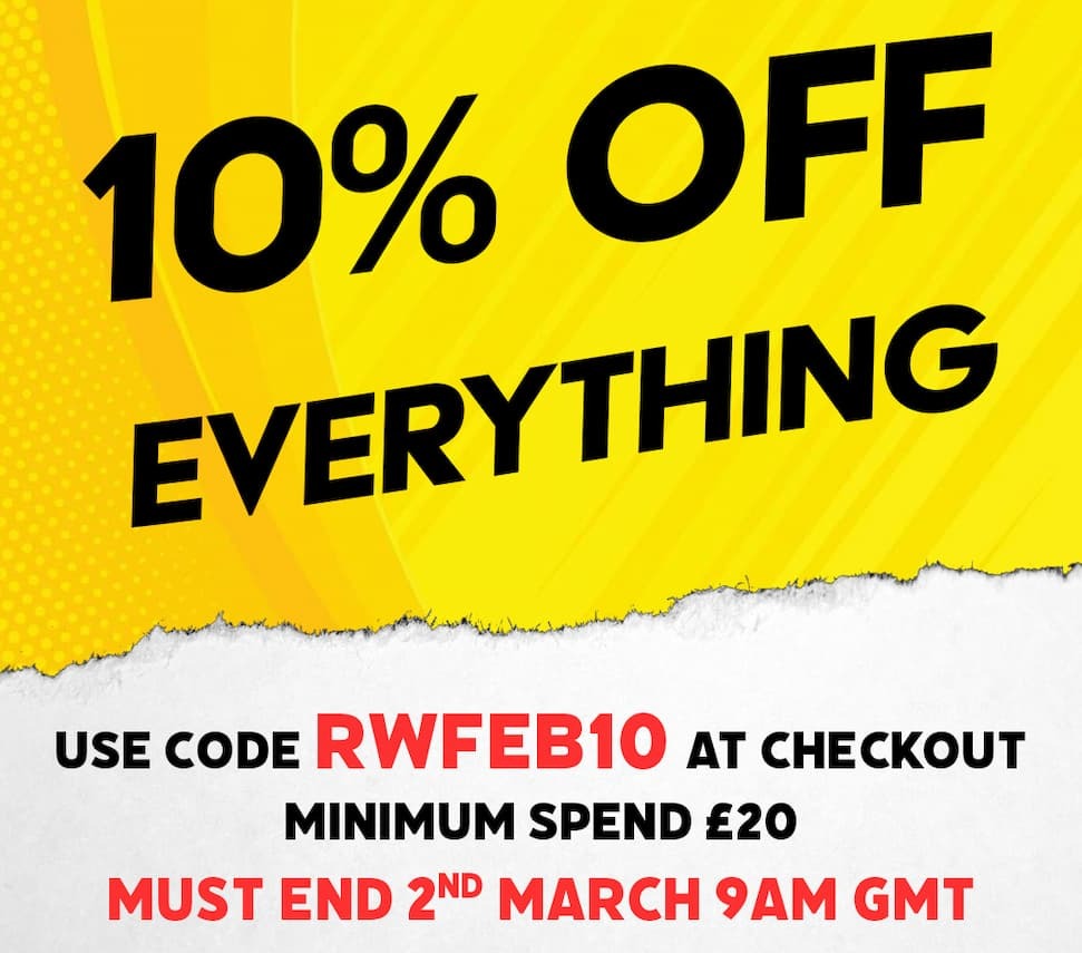 10% Off Everything When You Spend £20 or More. Use Code: RWFEB10. Ends 9AM GMT Monday!