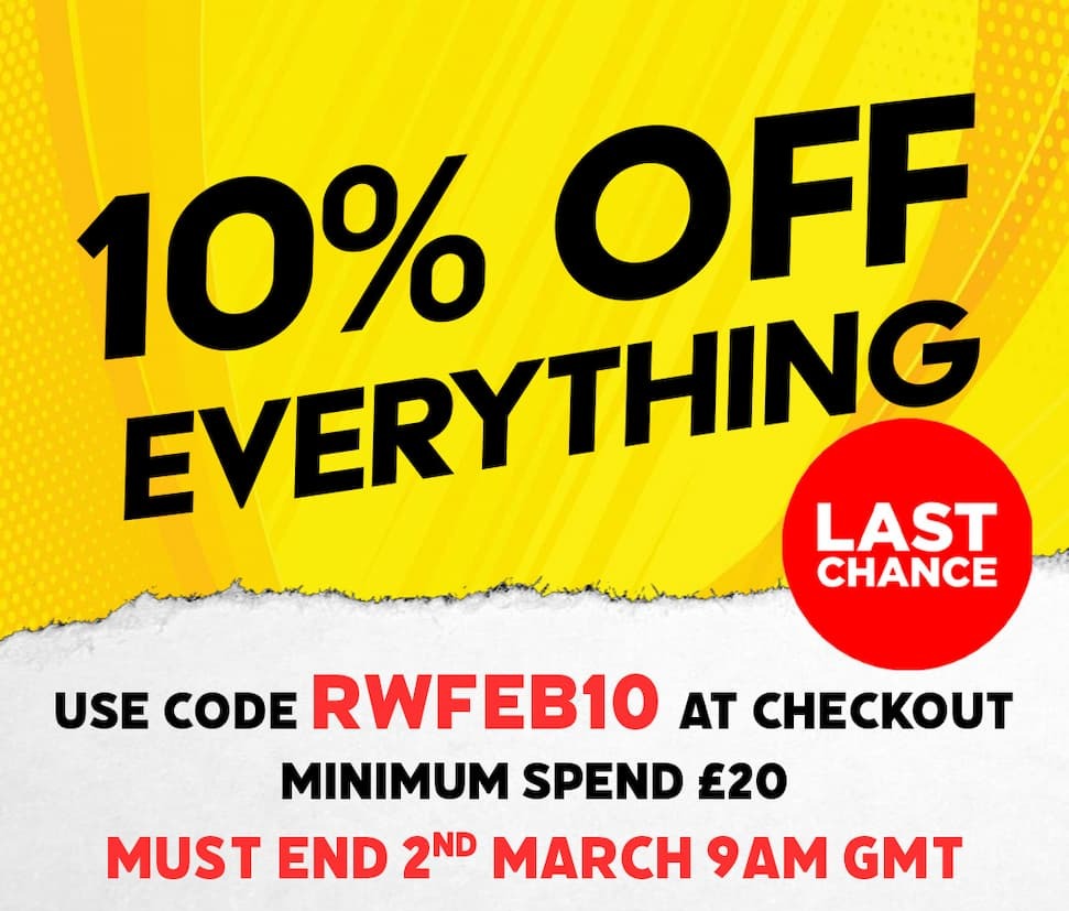 10% Off Everything When You Spend £20 or More. Use Code: RWFEB10. Ends 9AM GMT Monday