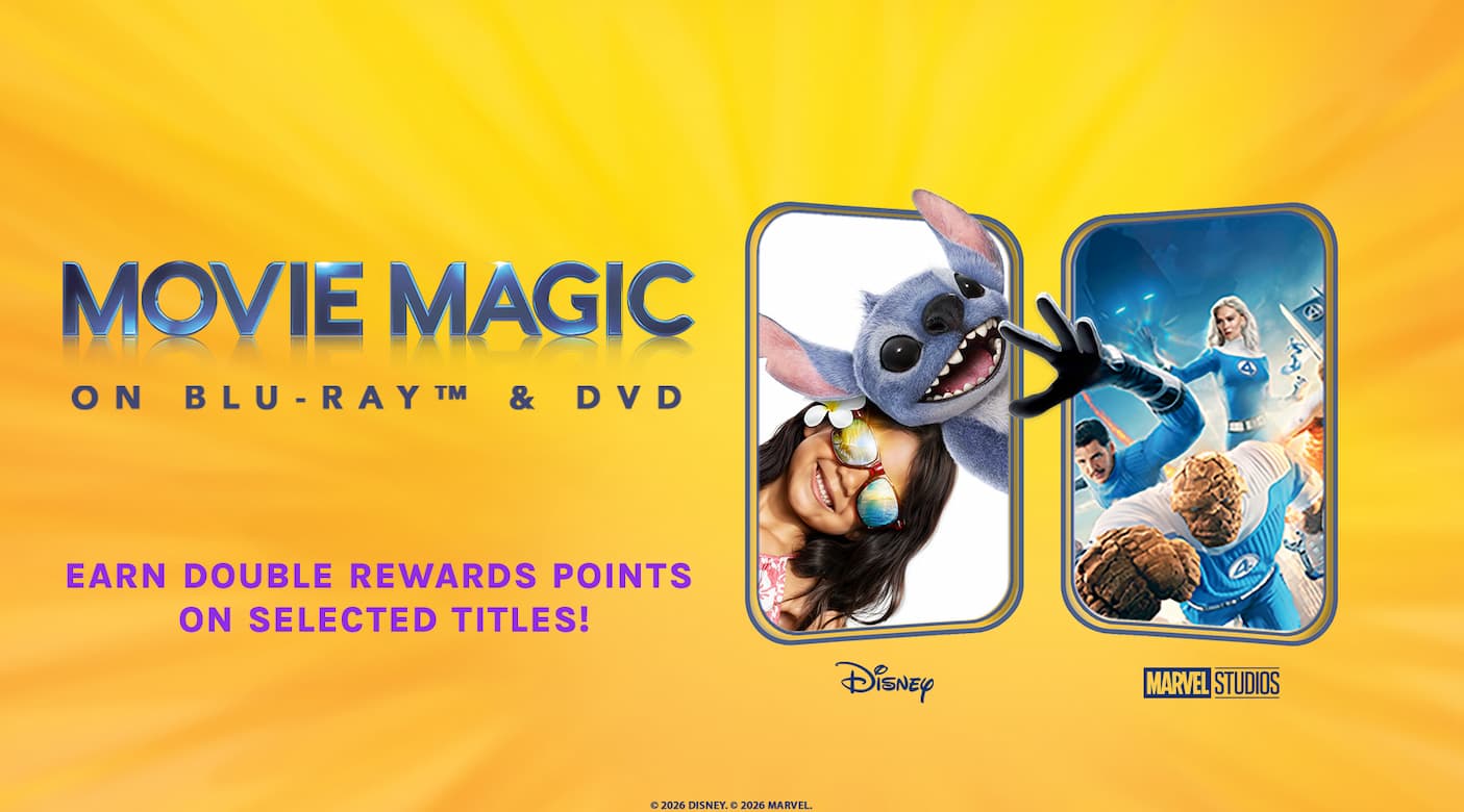 Movie Magic on Blu-Ray and DVD! Earn Double Points on Selected Titles