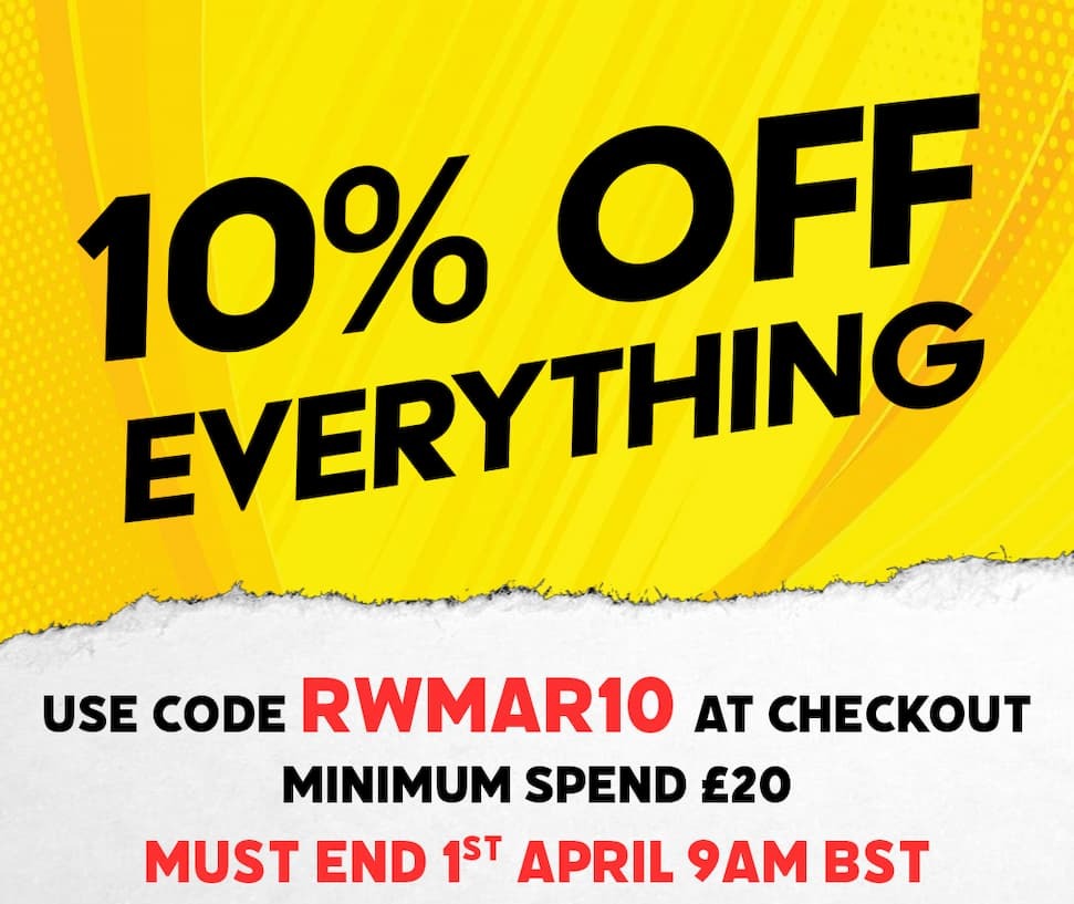 10% Off Everything When You Spend £20 or More. Use Code: RWMAR10. Ends 9AM BST Wednesday!