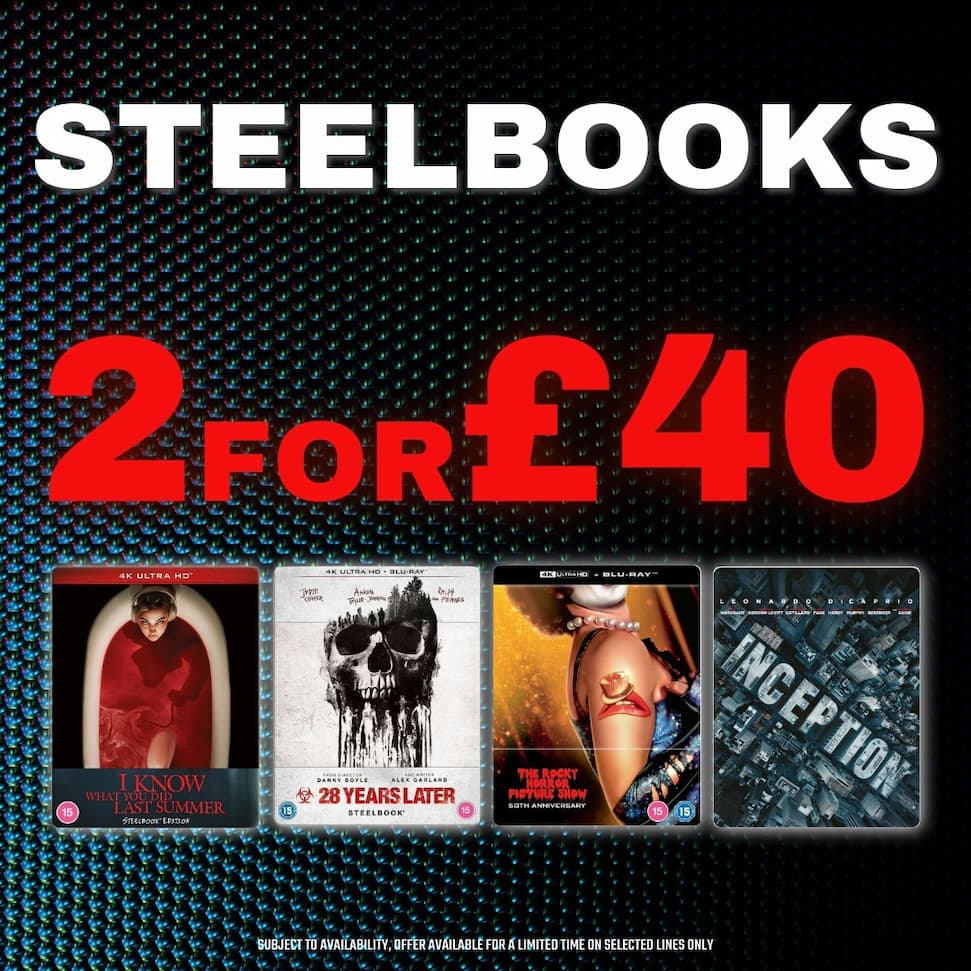 2 for £40 on selected steelbooks