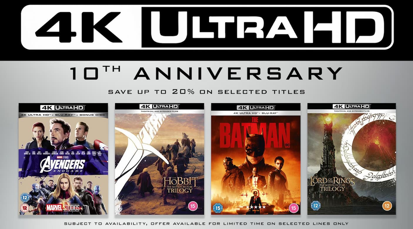 4K UHD 10th Anniversary Deals