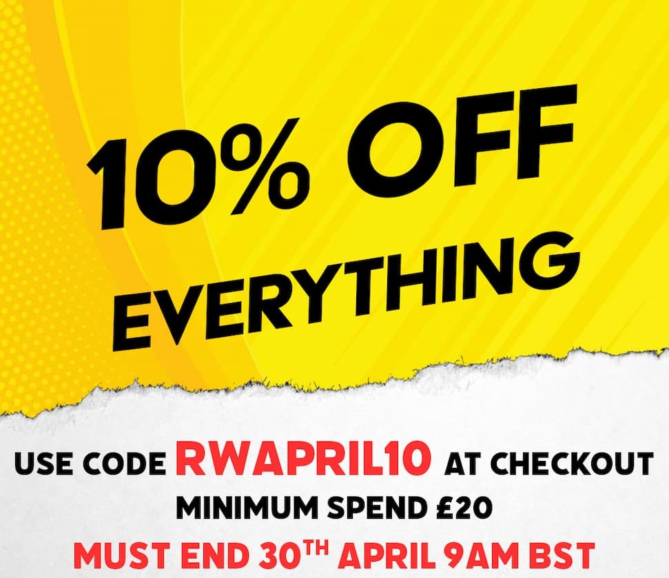 10% Off Everything When You Spend £20 or More. Use Code: RWAPRIL10. Ends 9AM BST Thursday!