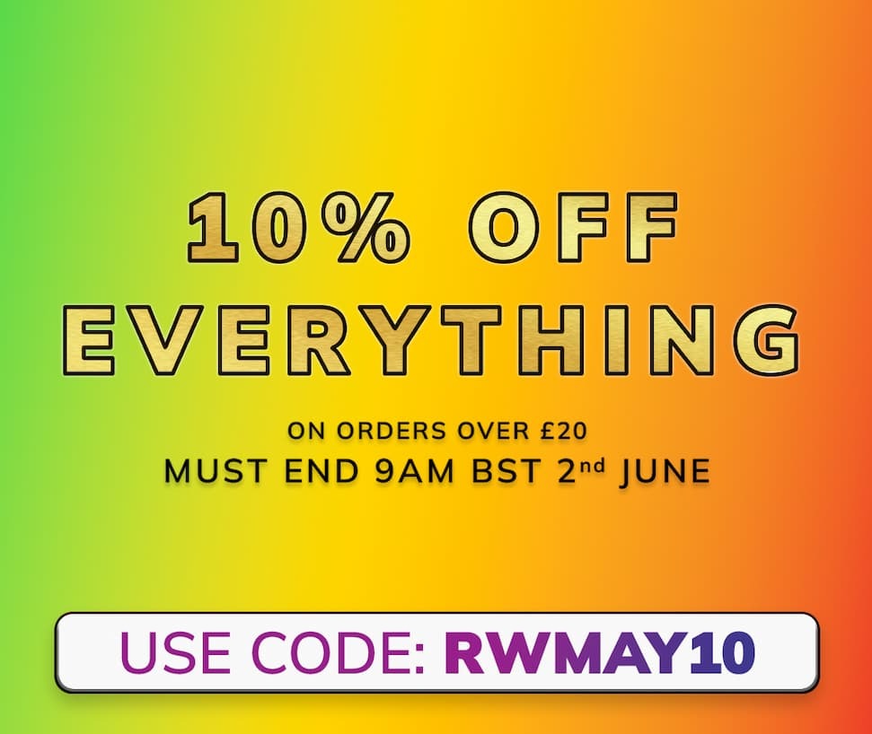 10% Off Everything When You Spend £20 or More. Use Code: RWMAY10. Ends 9AM BST Tuesday!