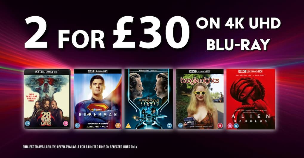 2 for £30 on 4K UHD Blu-ray