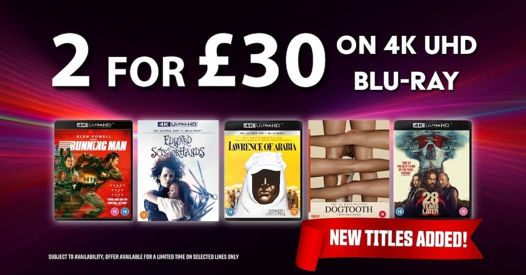 2 for £30 on 4K UHD BLU-RAY