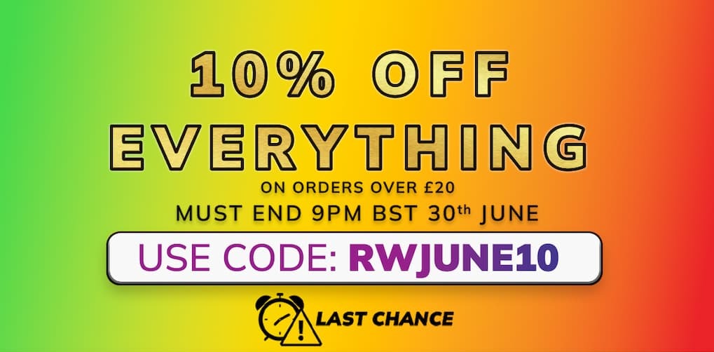 10% Off Everything When You Spend £20 or More. Use Code: RWJUNE10. Ends 9PM BST Tuesday!