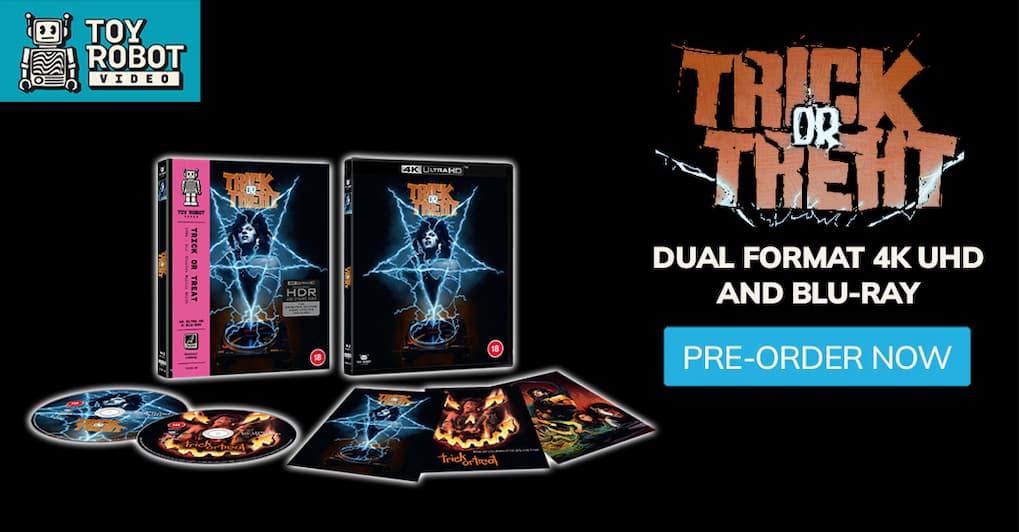 Coming from Toy Robot and Arrow Video, TRICK OR TREAT. Pre-Order from Rarewaves.com
