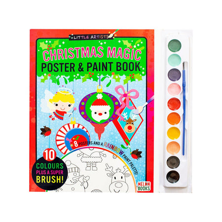 Little Artists Christmas Magic Poster And Paint Book